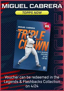 Miguel Cabrera Topps Now Series Voucher