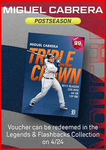 Miguel Cabrera Postseason Series Voucher