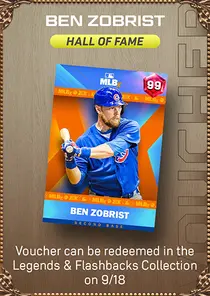 Ben Zobrist Hall of Fame Series Voucher