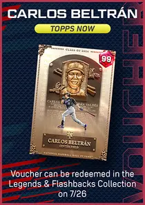 Carlos Beltran Topps Now Series Voucher